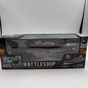 Die-Cast Metal & Plastic Battleship Aircraft Carrier with Planes  Display Stand